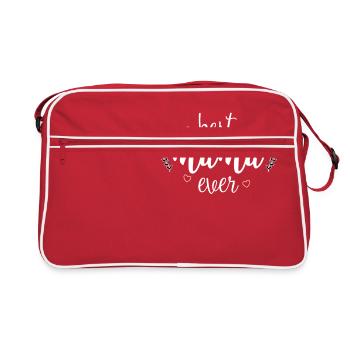 Allerbeste Mutter I Mama Blume Muttertag Geschenk - Retro Tasche - Rot/Weiß - Vorne