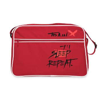Train Eat Sleep Repeat - Training Motivation - Retro Bag - red/white - Front