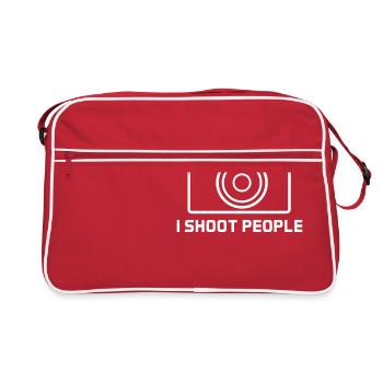 Lustig - Retro Tasche - Rot/Weiß - Vorne