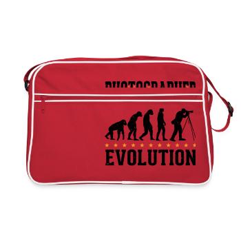 Evolution Photographer Photograph Fotograf - Retro Tasche - Rot/Weiß - Vorne