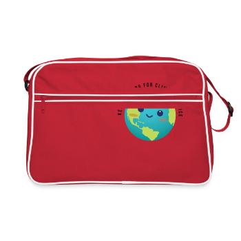 Keep Fighting For Climate Justice - Retro Tasche - Rot/Weiß - Vorne