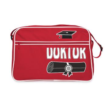 Doctoral hat DOCTOR CERTIFICATE - Retro Bag - red/white - Front