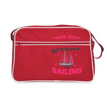 Sail Sailor This Girl Runs On Jesus And Sailing - Retro Bag - red/white - Front