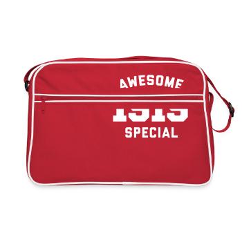 Lustiger Geburtstag Awesome Special 1919 - Retro Tasche - Rot/Weiß - Vorne