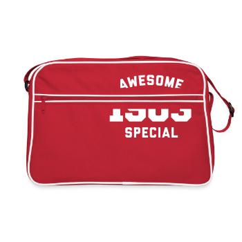 Lustiger Geburtstag Awesome Special 1903 - Retro Tasche - Rot/Weiß - Vorne