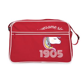 Drôle d’anniversaire génial depuis 1905 - Sac Retro - rouge/blanc - Devant