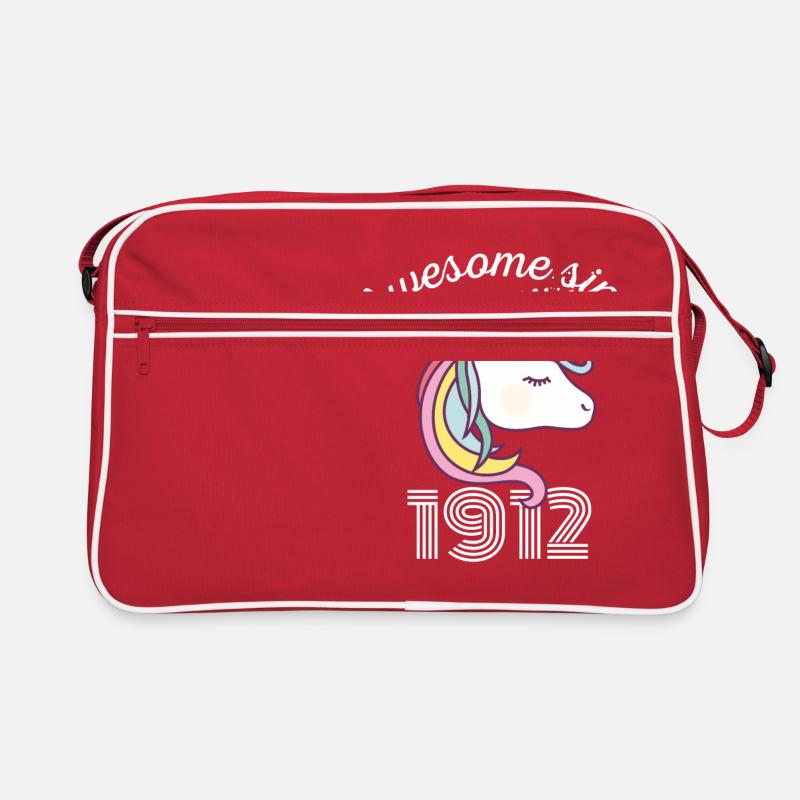Funny Birthday Awesome Since 1912 Retro Bag