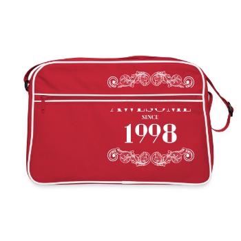 Funny Birthday Being Totally Awesome Since 1998 - Retro Bag - red/white - Front