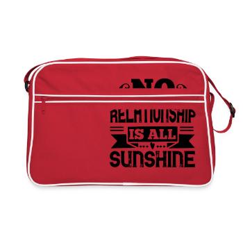 No relationship is all sunshine - Retro Bag - red/white - Front