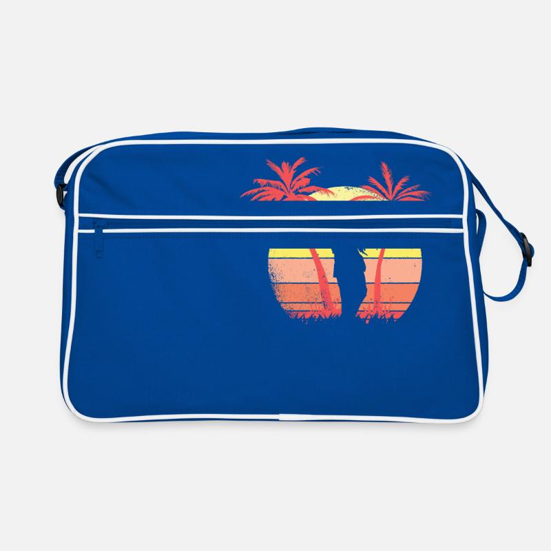 Violin Playing Man Summer Sunset 80s Palm Retro Bag