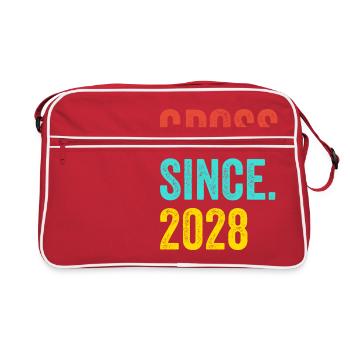 Drôle d’anniversaire brut depuis 2028 - Sac Retro - rouge/blanc - Devant