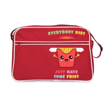 Todos mueren. Solo tengo algunas papas fritas. - Sac Retro - rouge/blanc - Devant
