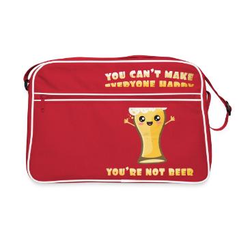 No puedes hacer felices a todos. No eres cerveza. - Sac Retro - rouge/blanc - Devant