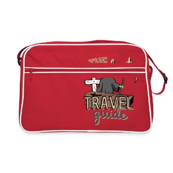 The last travel guide - der letzte Reiseführer - Retro Bag - red/white - Front