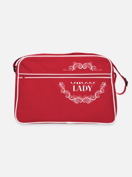Drôle d’anniversaire Gross Lady depuis 1952 - Sac Retro - rouge/blanc - Devant