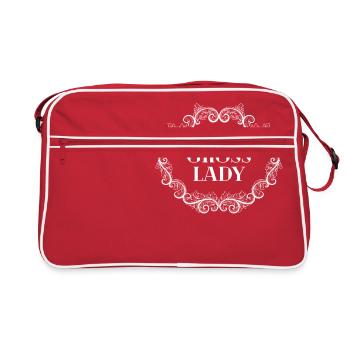 Drôle d’anniversaire Gross Lady depuis 2028 - Sac Retro - rouge/blanc - Devant