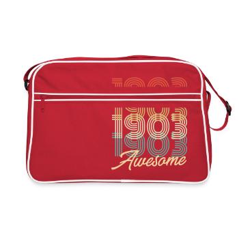 Funny Birthday Awesome 1903 - Retro Tasche - Rot/Weiß - Vorne