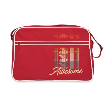 Funny Birthday Awesome 1911 - Retro Bag - red/white - Front