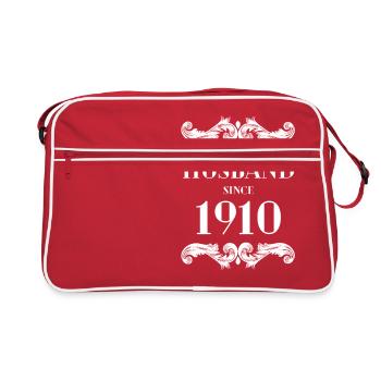 Best Husband Since 1910 Wedding Anniversary - Retro Bag - red/white - Front