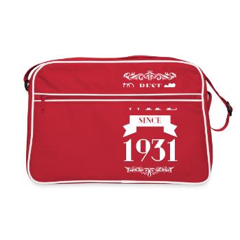 Best Wife Since 1931 Wedding Anniversary - Retro Bag - red/white - Front