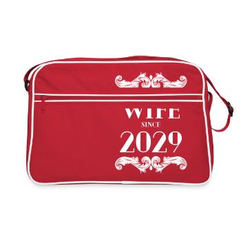 Meilleure épouse depuis 2029 Mariage - Sac Retro - rouge/blanc - Devant