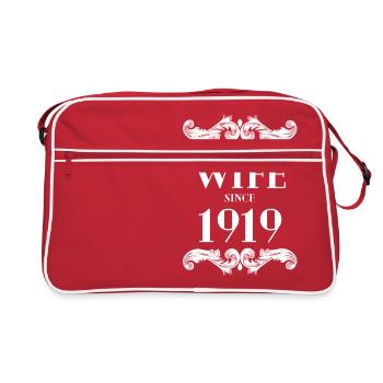 Trauzeugin seit 1919 Hochzeit - Retro Tasche - Rot/Weiß - Vorne