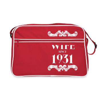 Best Wife Since 1931 Wedding - Retro Bag - red/white - Front