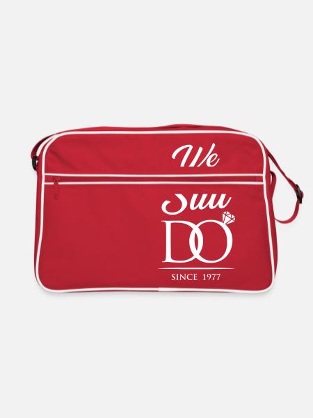Nous le faisons encore depuis l’anniversaire de mariage de 1977 - Sac Retro - rouge/blanc - Devant
