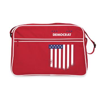 Électeur démocrate - Sac Retro - rouge/blanc - Devant