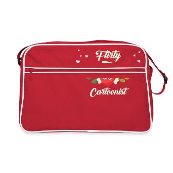 Dessinateur Flirty - Sac Retro - rouge/blanc - Devant