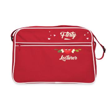 Flirty Lecturer - Retro Bag - red/white - Front