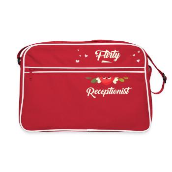 Flirty Receptionist - Retro Bag - red/white - Front
