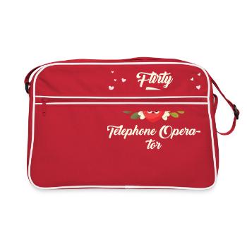 Opérateur téléphonique Flirty - Sac Retro - rouge/blanc - Devant