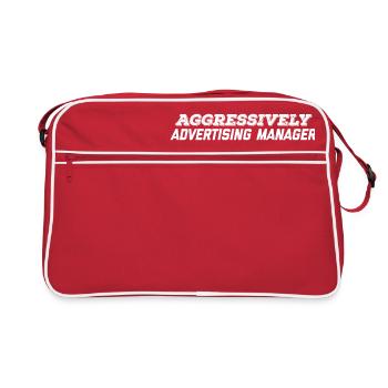 Aggressiver Werbemanager - Retro Tasche - Rot/Weiß - Vorne