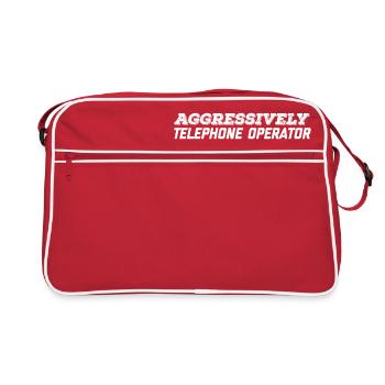 aggressively telephone operator - Retro Bag - red/white - Front