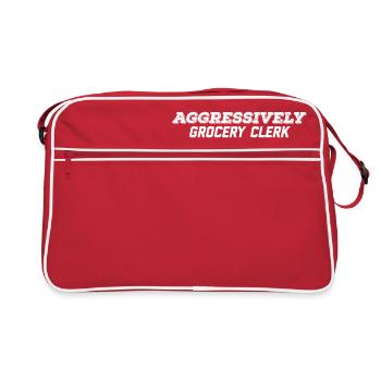 commis d’épicerie agressif - Sac Retro - rouge/blanc - Devant