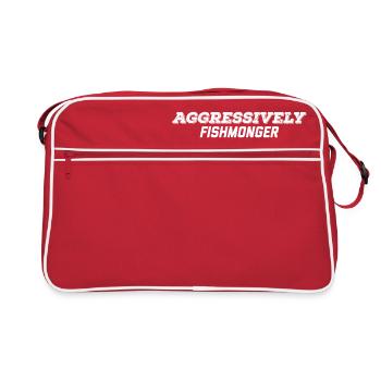 aggressively fishmonger - Retro Bag - red/white - Front