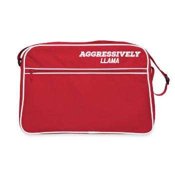 aggressively llama - Retro Bag - red/white - Front