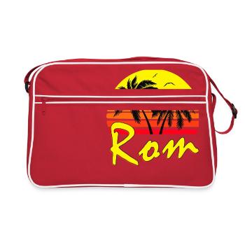 Rom Vintage Sunset - Retro Bag - red/white - Front