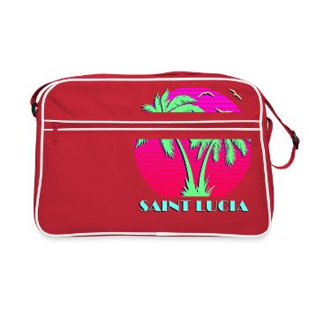 Saint Lucia - Retro Bag - red/white - Front
