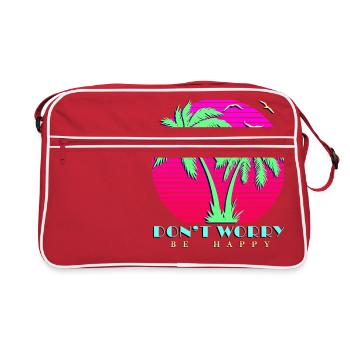 Dont Worry Be Happy - Retro Bag - red/white - Front