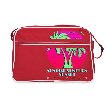 Sunrise Sunburn SunSet Repeat - Retro Bag - red/white - Front