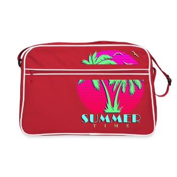 Heure d'été - Sac Retro - rouge/blanc - Devant