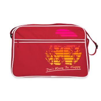 Ne vous inquiétez pas être heureux - Sac Retro - rouge/blanc - Devant