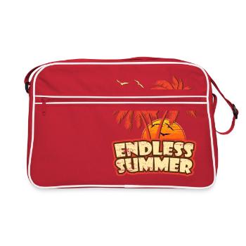 Endless Summer Vintage-Sonnenuntergang - Retro Tasche - Rot/Weiß - Vorne