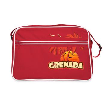 Grenada Vintage Sunset - Retro Bag - red/white - Front