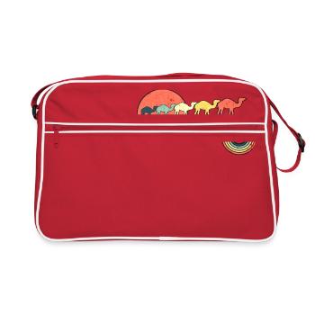Camel Retro Vintage Sunset Rainbow Color - Retro Bag - red/white - Front