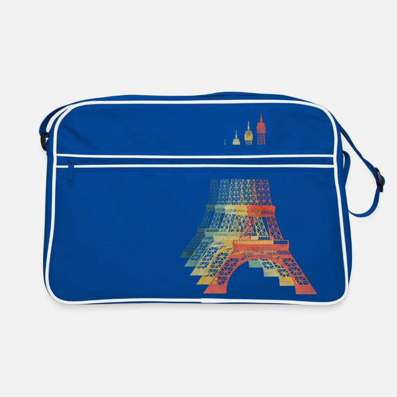 Color vintage retro de la torre Eifel Sac Retro