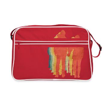 Amor romántico pareja retro color vintage - Sac Retro - rouge/blanc - Devant