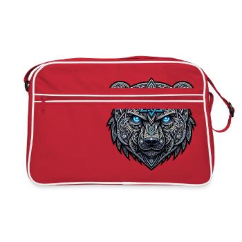 Viking Bear – Norse Power and Symbolism - Retro Bag - red/white - Front